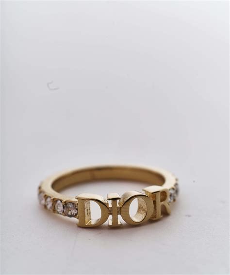 christian dior gold ring.